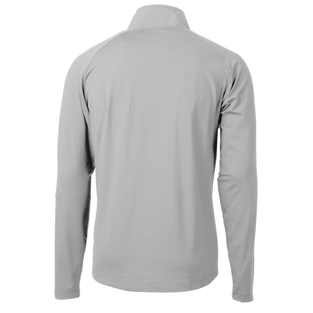 Pittsburgh Steelers Cutter & Buck Helmet Adapt Eco Knit Hybrid Recycled Quarter-Zip Pullover Top Silver