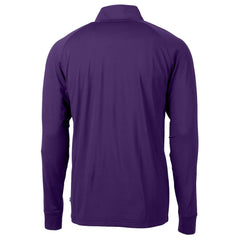 Minnesota Vikings Cutter & Buck Helmet Adapt Eco Knit Stretch Recycled Quarter-Zip Pullover Top Purple