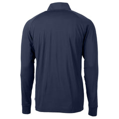 Chicago Bears Cutter & Buck Helmet Adapt Eco Knit Stretch Recycled Quarter-Zip Pullover Top Navy