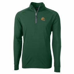 Green Bay Packers Cutter & Buck Helmet Adapt Eco Knit Stretch Recycled Quarter-Zip Pullover Top Green