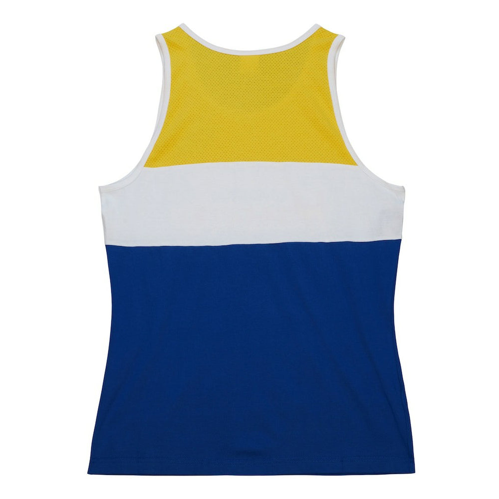 Golden State Warriors Special Script Tank Top for sale Royal | Mitchell & Ness discount