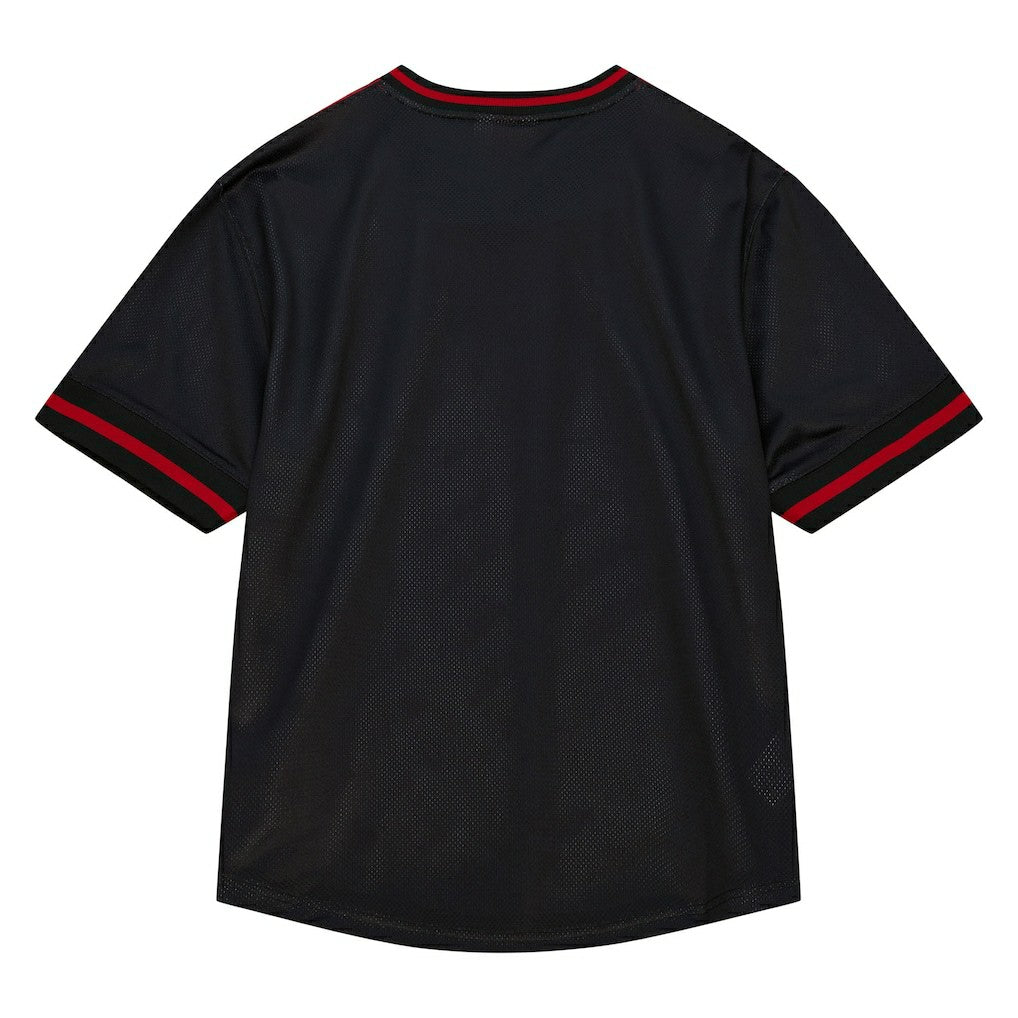 Chicago Bulls Jumbotron 3.0 Mesh V-Neck T-Shirt for sale Red | Mitchell & Ness US