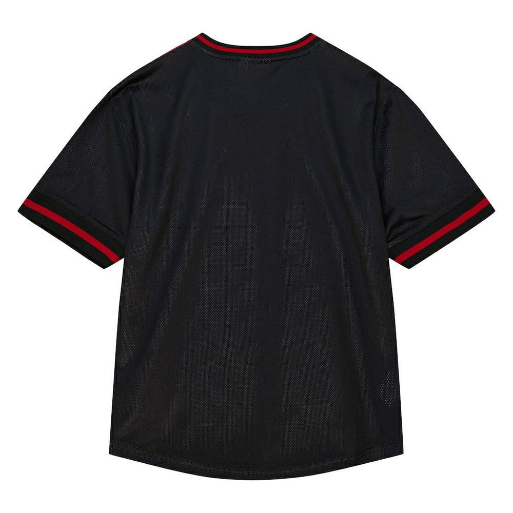 Chicago Bulls Jumbotron 3.0 Mesh V-Neck T-Shirt for sale Red | Mitchell & Ness US