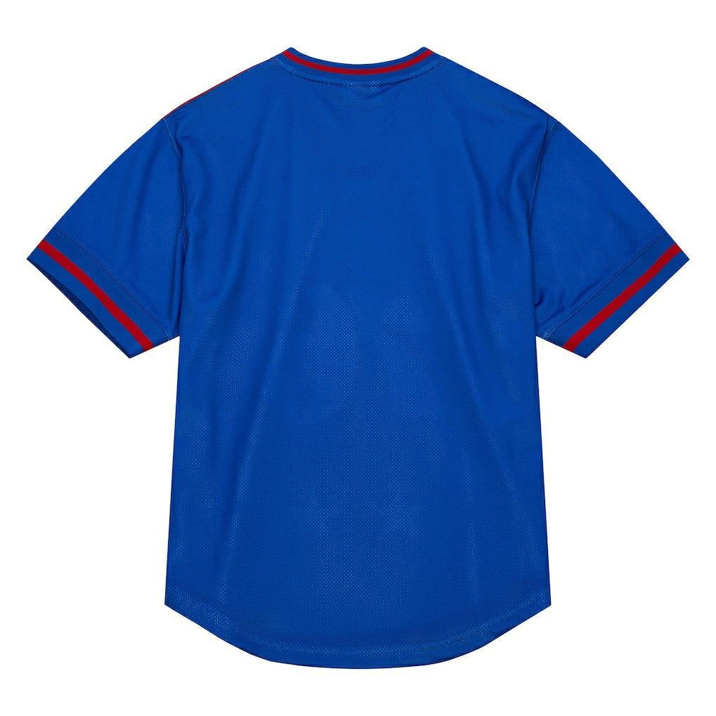 Philadelphia 76ers Jumbotron 3.0 Mesh V-Neck T-Shirt Red | Mitchell & Ness online