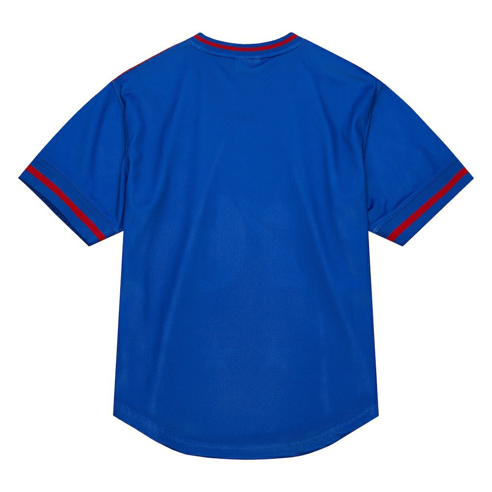 Philadelphia 76ers Jumbotron 3.0 Mesh V-Neck T-Shirt Red | Mitchell & Ness online