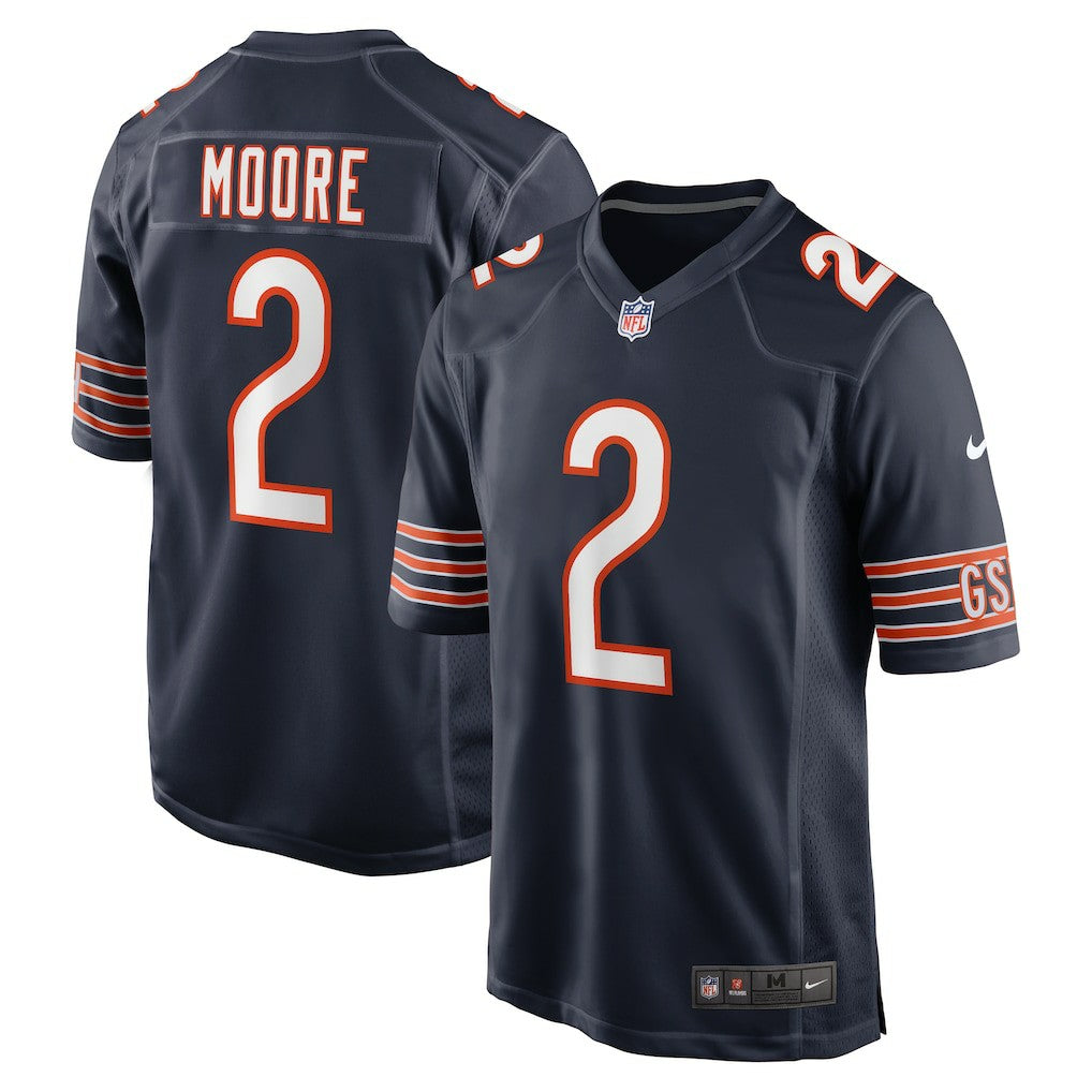 Nike D.J. Moore Chicago Bears Team Color Game Jersey Navy