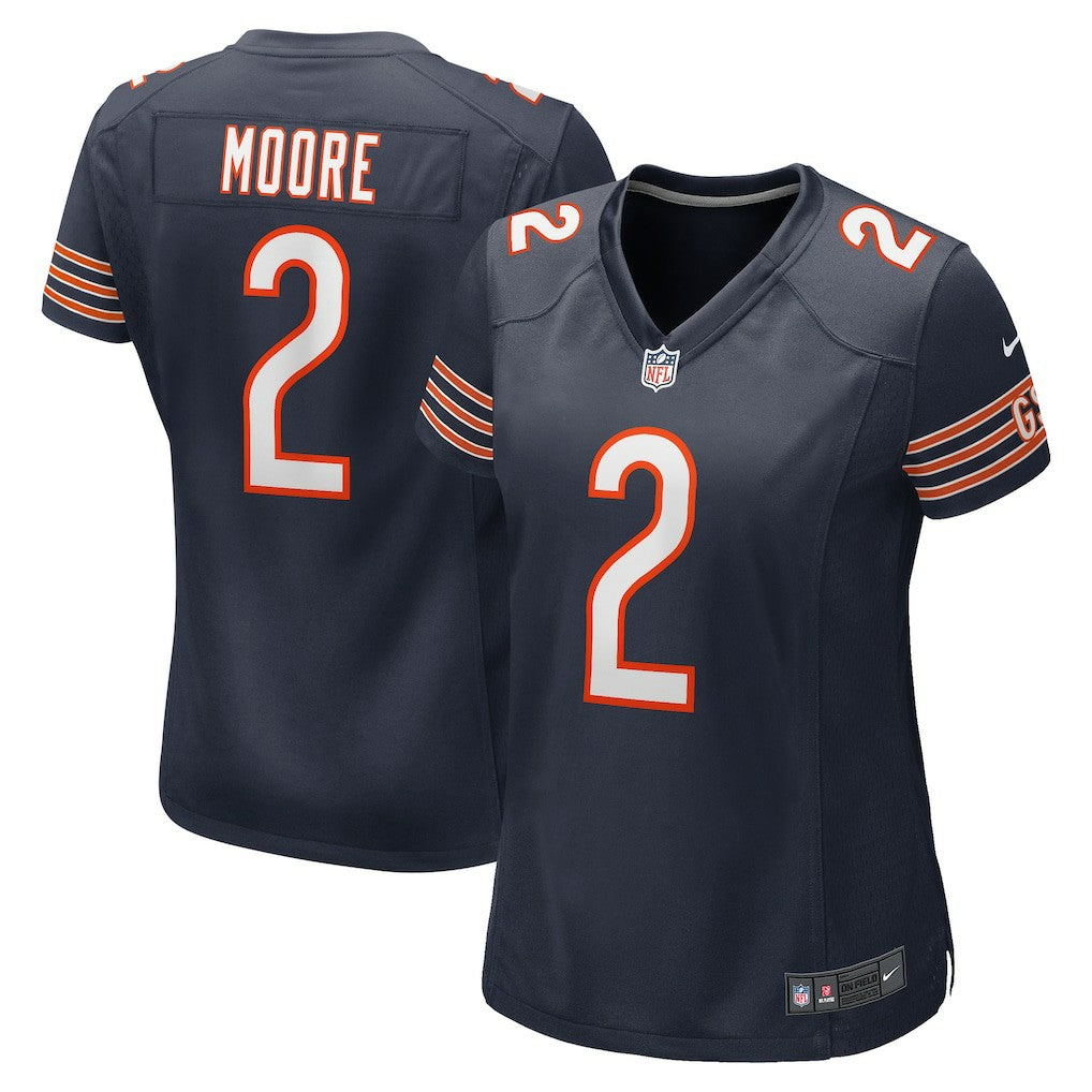 Nike D.J. Moore Chicago Bears Women's Player Jersey Navy