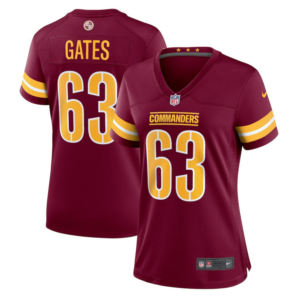Nike Nick Gates Washington Commanders Women's Game Player Jersey Burgundy