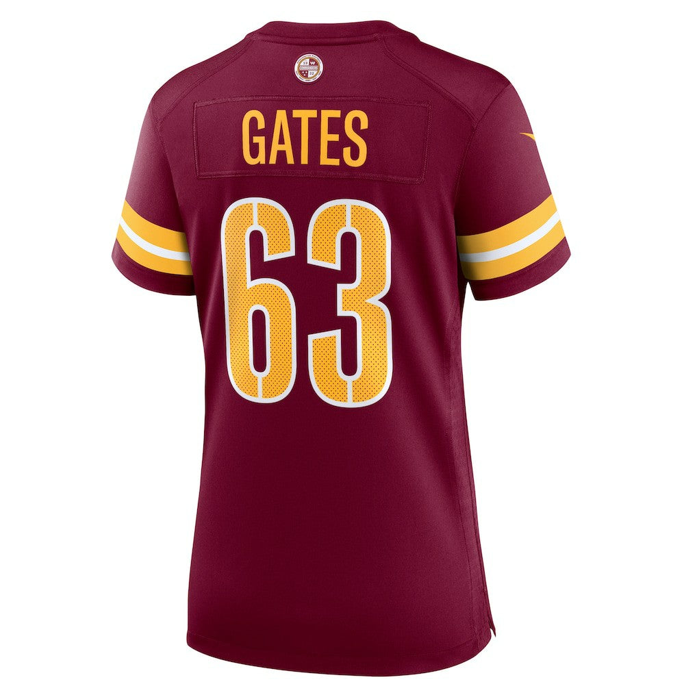 Nike Nick Gates Washington Commanders Women's Game Player Jersey Burgundy