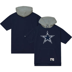 Mitchell & Ness Dallas Cowboys Postgame Short Sleeve Hoodie Navy