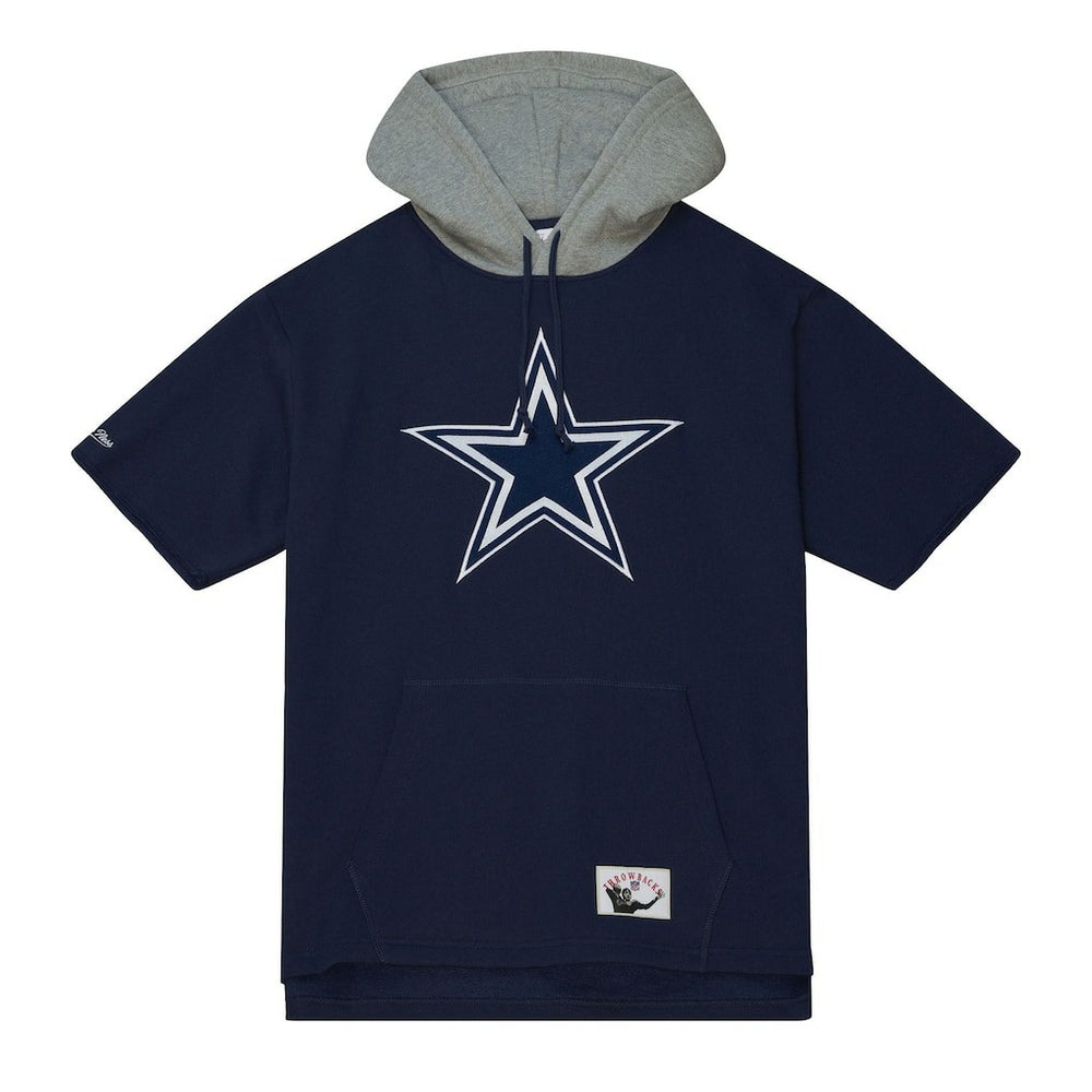 Mitchell & Ness Dallas Cowboys Postgame Short Sleeve Hoodie Navy