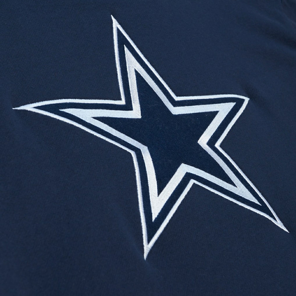 Mitchell & Ness Dallas Cowboys Postgame Short Sleeve Hoodie Navy