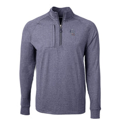 Colorado Rockies Cutter & Buck Americana Logo Big & Tall Adapt Eco Knit Stretch Recycled Quarter-Zip Pullover Top - Heather Navy - MLB Sale