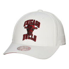 Chicago Bulls Hardwood Classics All In Retro Snapback Hat White | Mitchell & Ness
