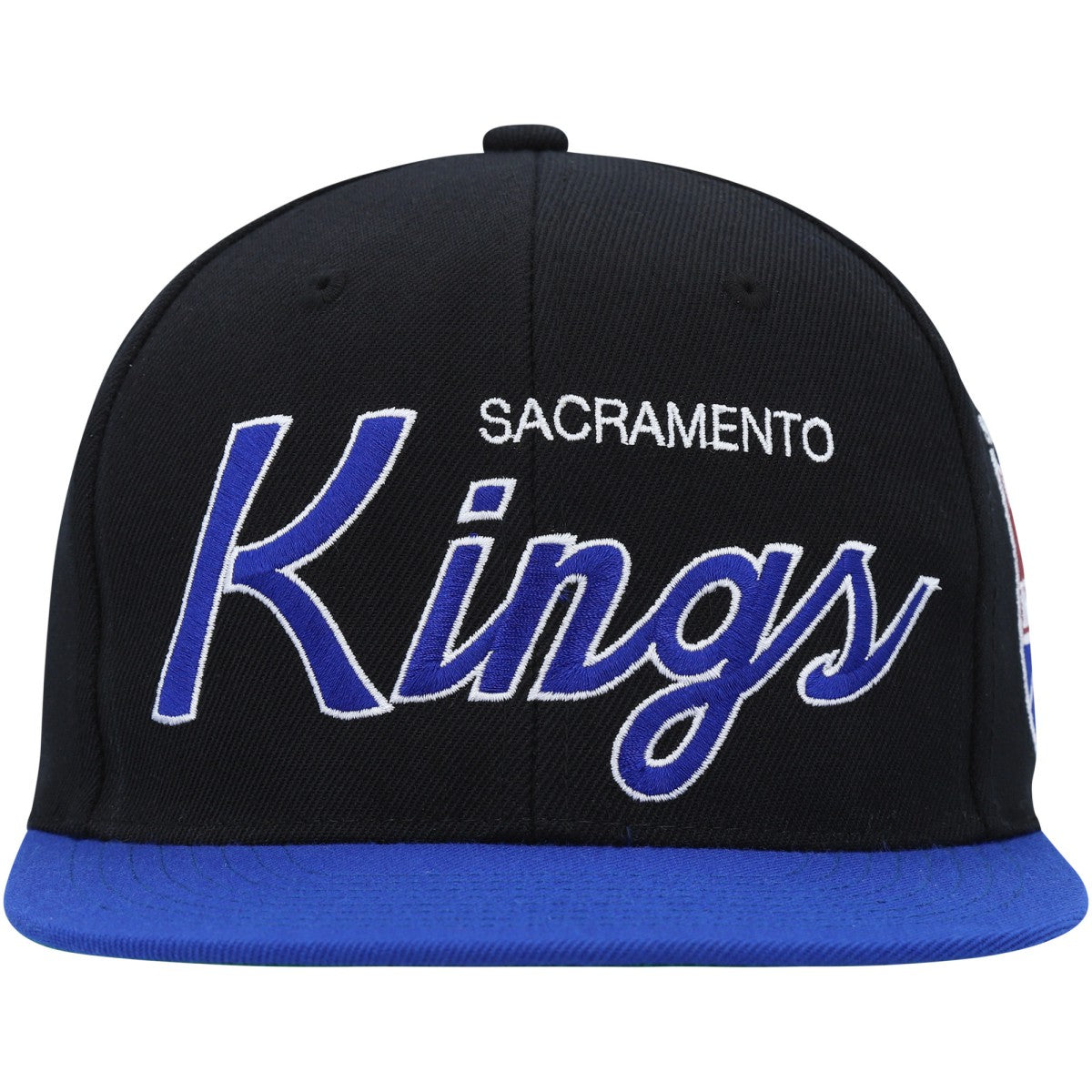 Sacramento Kings Hardwood Classics MVP Team Script 2.0 Snapback Hat Black | Mitchell & Ness