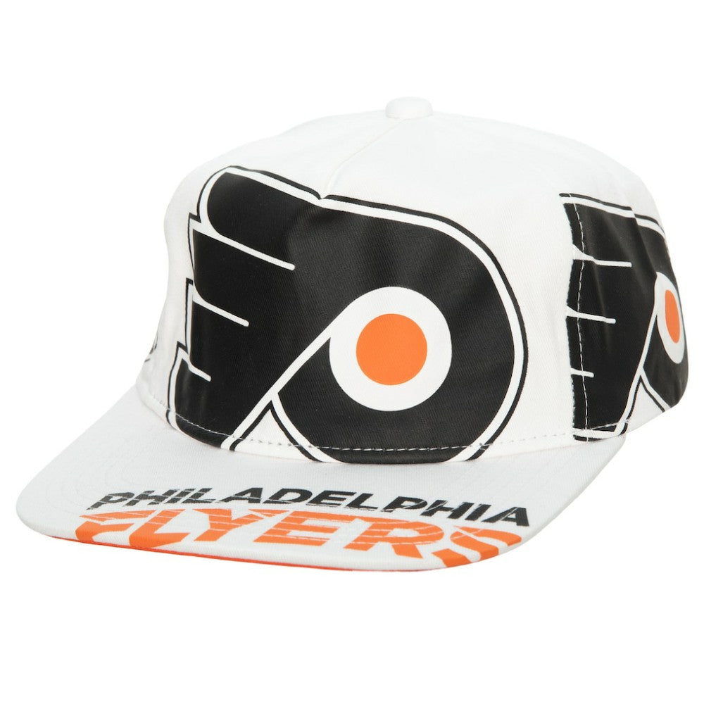 Philadelphia Flyers Mitchell & Ness In Your Face Deadstock Snapback Hat - White - NHL 200054817