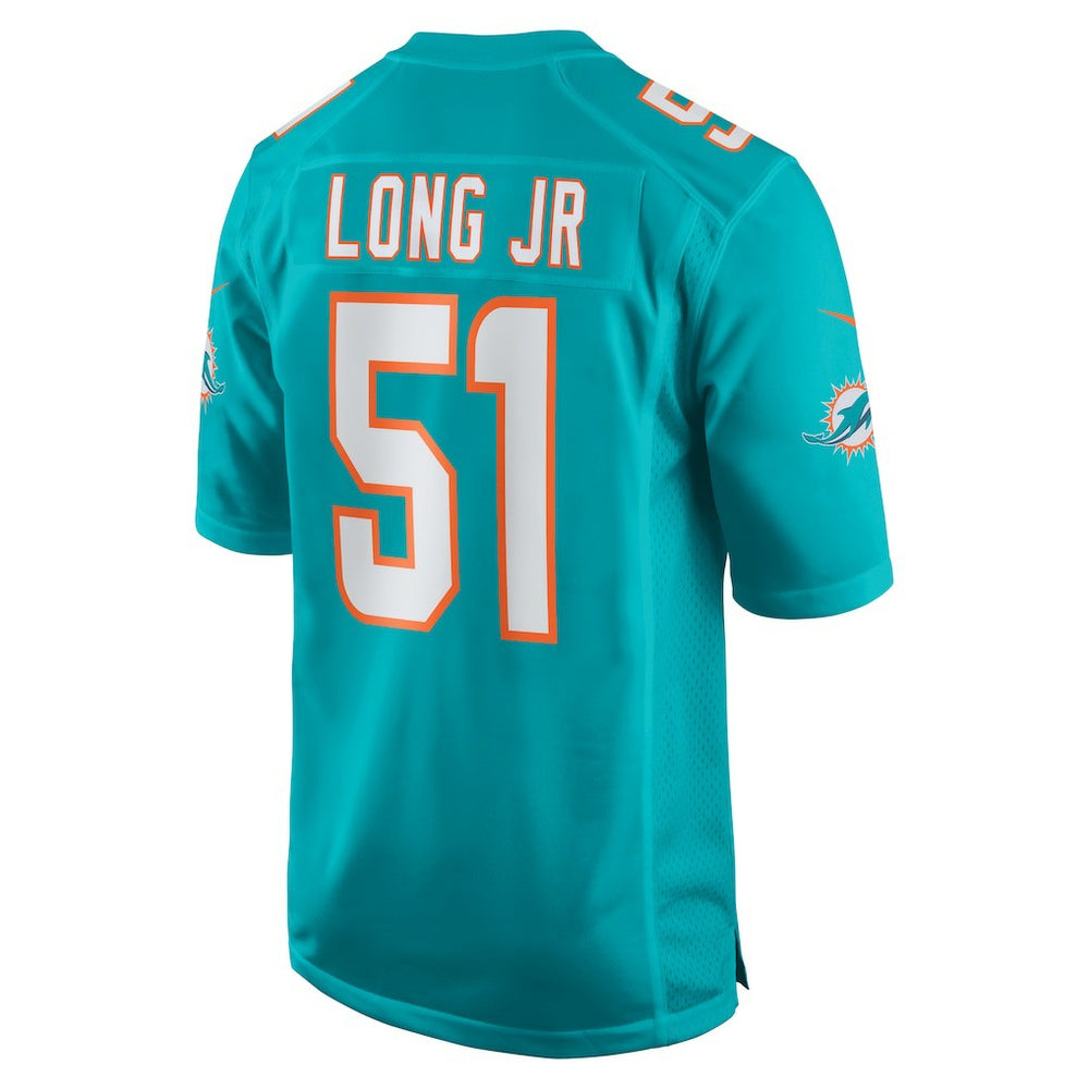 Nike David Long Jr. Miami Dolphins Game Jersey Aqua