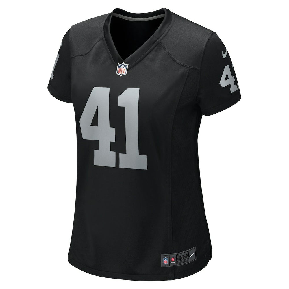 Nike Robert Spillane Las Vegas Raiders Women's Game Player Jersey Black