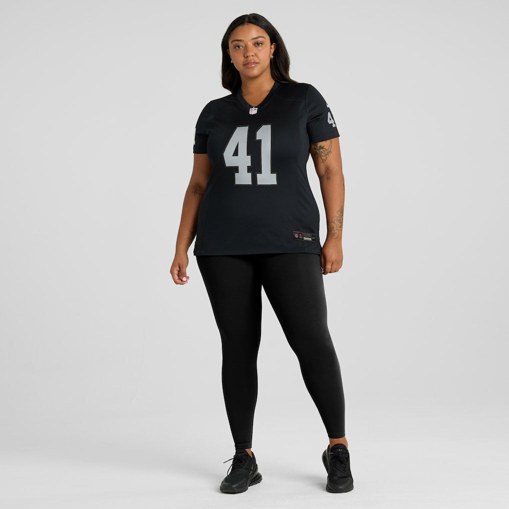Nike Robert Spillane Las Vegas Raiders Women's Game Player Jersey Black