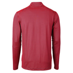New York Yankees Cutter & Buck Americana Logo Virtue Eco Pique Stripe Recycled Quarter-Zip Pullover Top - Red - MLB on Sale