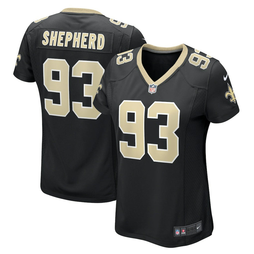 Nike Nathan Shepherd New Orleans Saints Women's Game Jersey Black