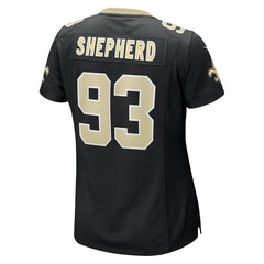 Nike Nathan Shepherd New Orleans Saints Women's Game Jersey Black