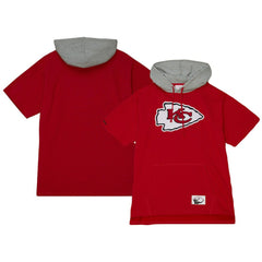 Mitchell & Ness Kansas City Chiefs Postgame Short Sleeve Hoodie Red