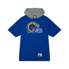 Mitchell & Ness Los Angeles Rams Postgame Short Sleeve Hoodie Royal