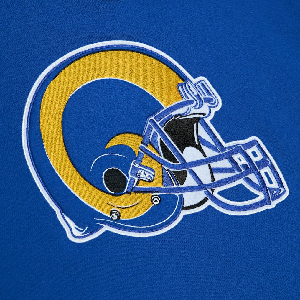 Mitchell & Ness Los Angeles Rams Postgame Short Sleeve Hoodie Royal