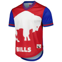 Mitchell & Ness Buffalo Bills Jumbotron 3.0 Mesh V-Neck T-Shirt Royal