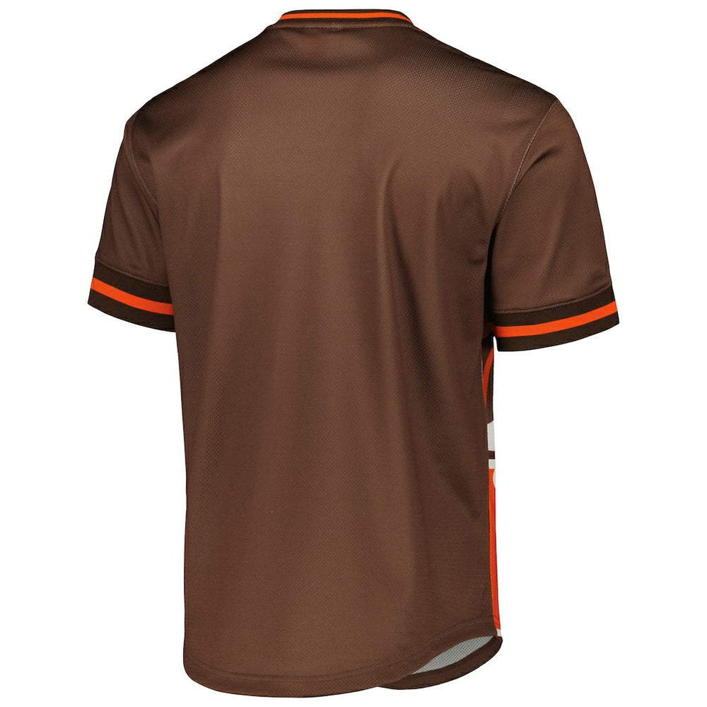 Mitchell & Ness Cleveland Browns Jumbotron 3.0 Mesh V-Neck T-Shirt Orange