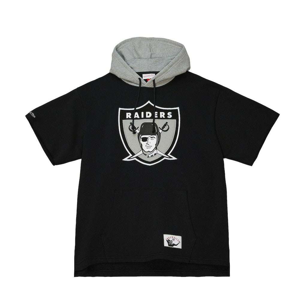 Mitchell & Ness Las Vegas Raiders Postgame Short Sleeve Hoodie Black