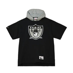 Mitchell & Ness Las Vegas Raiders Postgame Short Sleeve Hoodie Black