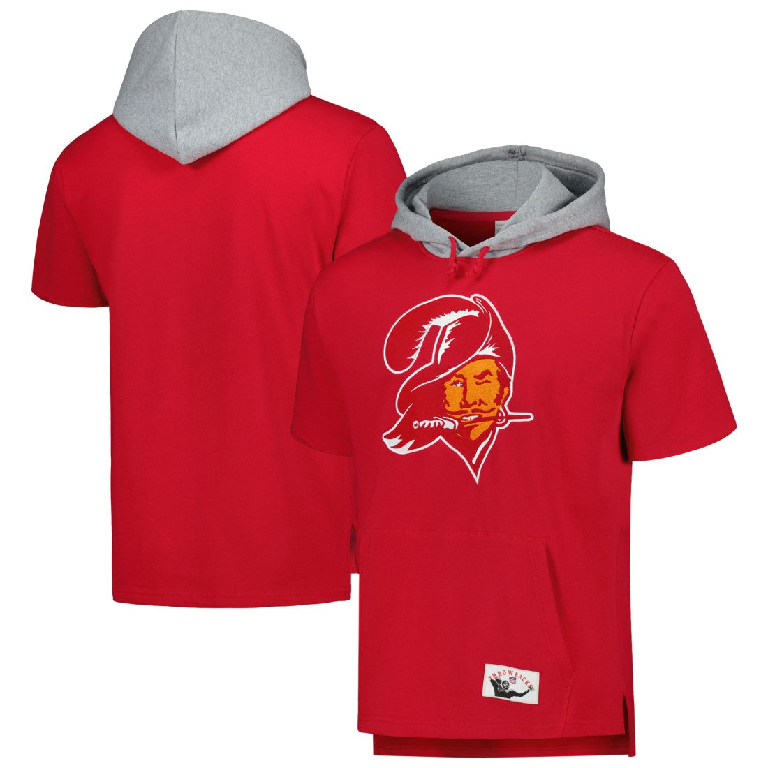 Mitchell & Ness Tampa Bay Buccaneers Postgame Short Sleeve Hoodie Red