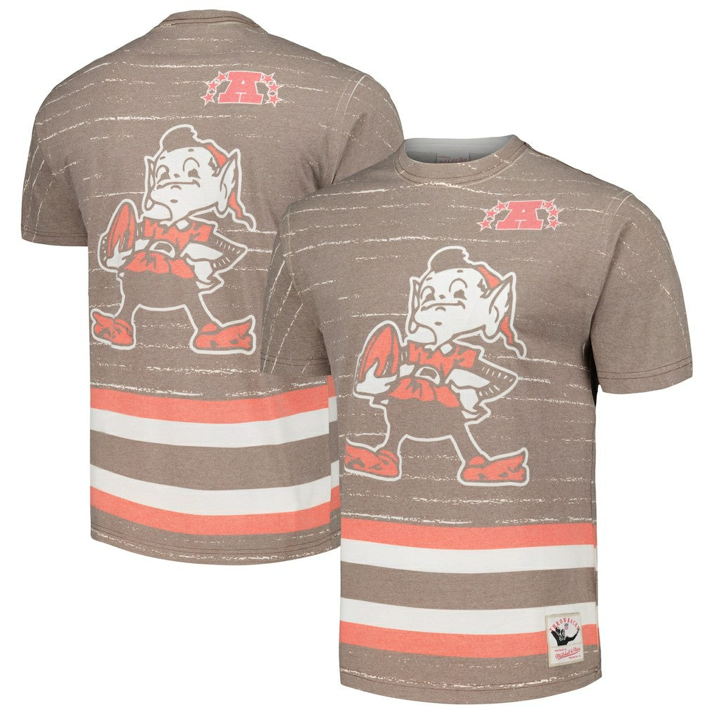 Mitchell & Ness Cleveland Browns Jumbotron 3.0 T-Shirt Brown