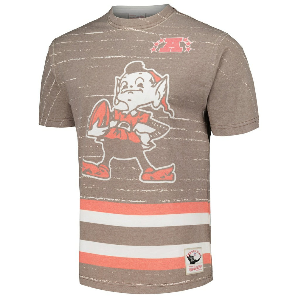 Mitchell & Ness Cleveland Browns Jumbotron 3.0 T-Shirt Brown