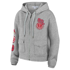 St. Louis Cardinals WEAR by Erin Andrews Women's Full-Zip Hoodie - Gray - MLB Online