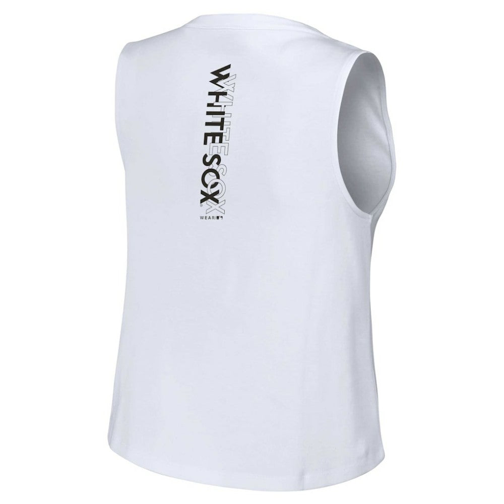 Chicago White Sox WEAR by Erin Andrews Women's Lace-Up Tank Top - White - MLB Sale