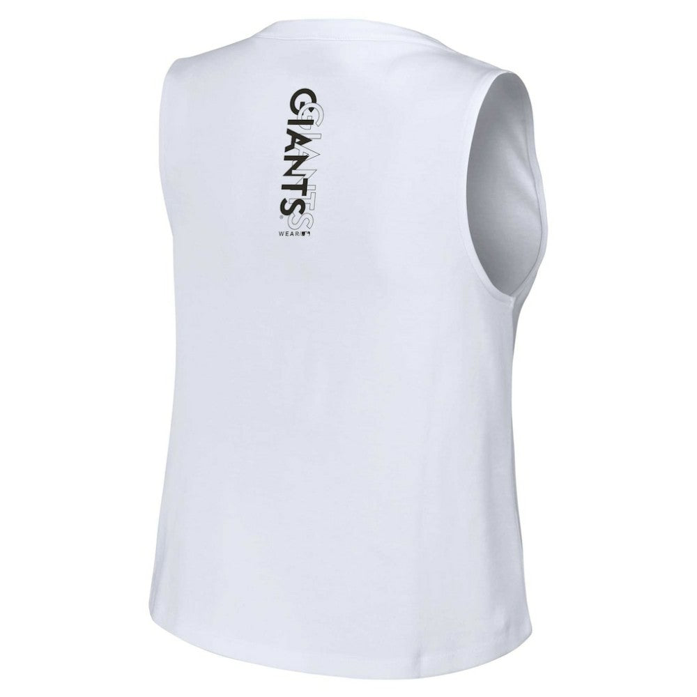 San Francisco Giants WEAR by Erin Andrews Women's Lace-Up Tank Top - White - MLB Online