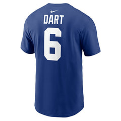 Nike Jaxson Dart New York Giants Name & Number T-Shirt Royal