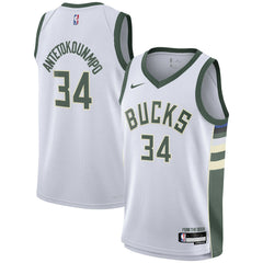 Giannis Antetokounmpo Milwaukee Bucks Youth Swingman Jersey Association Edition White | Nike discount