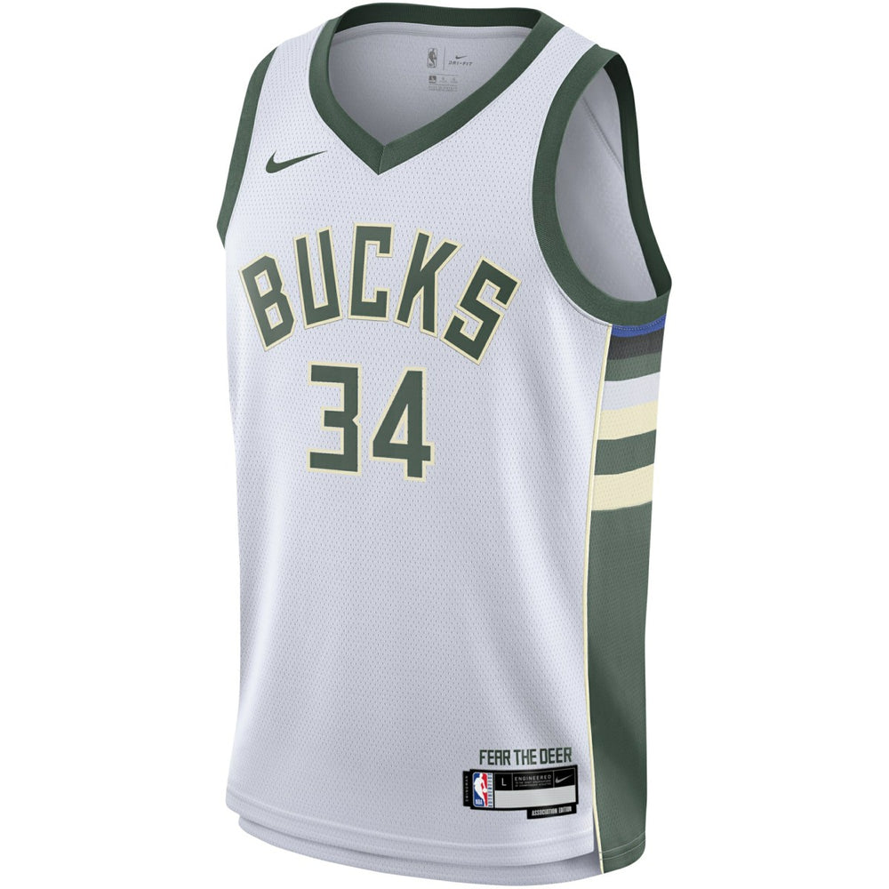 Giannis Antetokounmpo Milwaukee Bucks Youth Swingman Jersey Association Edition White | Nike discount