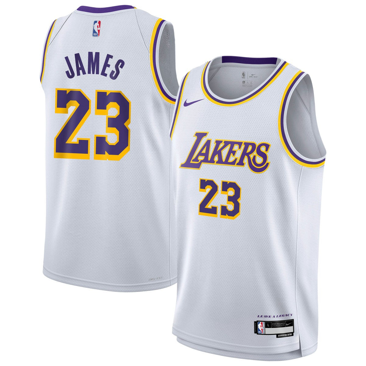 LeBron James Los Angeles Lakers Youth Swingman Jersey Association Edition White | Nike US