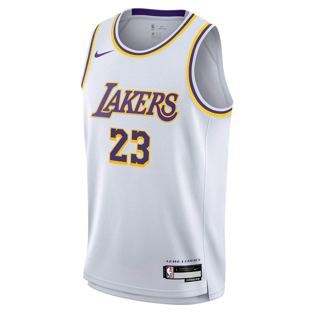 LeBron James Los Angeles Lakers Youth Swingman Jersey Association Edition White | Nike US