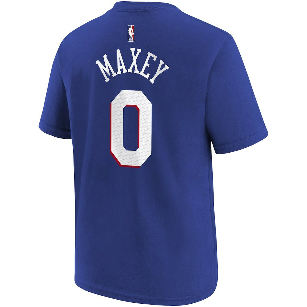 Tyrese Maxey Philadelphia 76ers Youth Icon Name & Number T-Shirt Royal