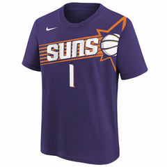 Devin Booker Phoenix Suns Youth Icon Name & Number T-Shirt Purple