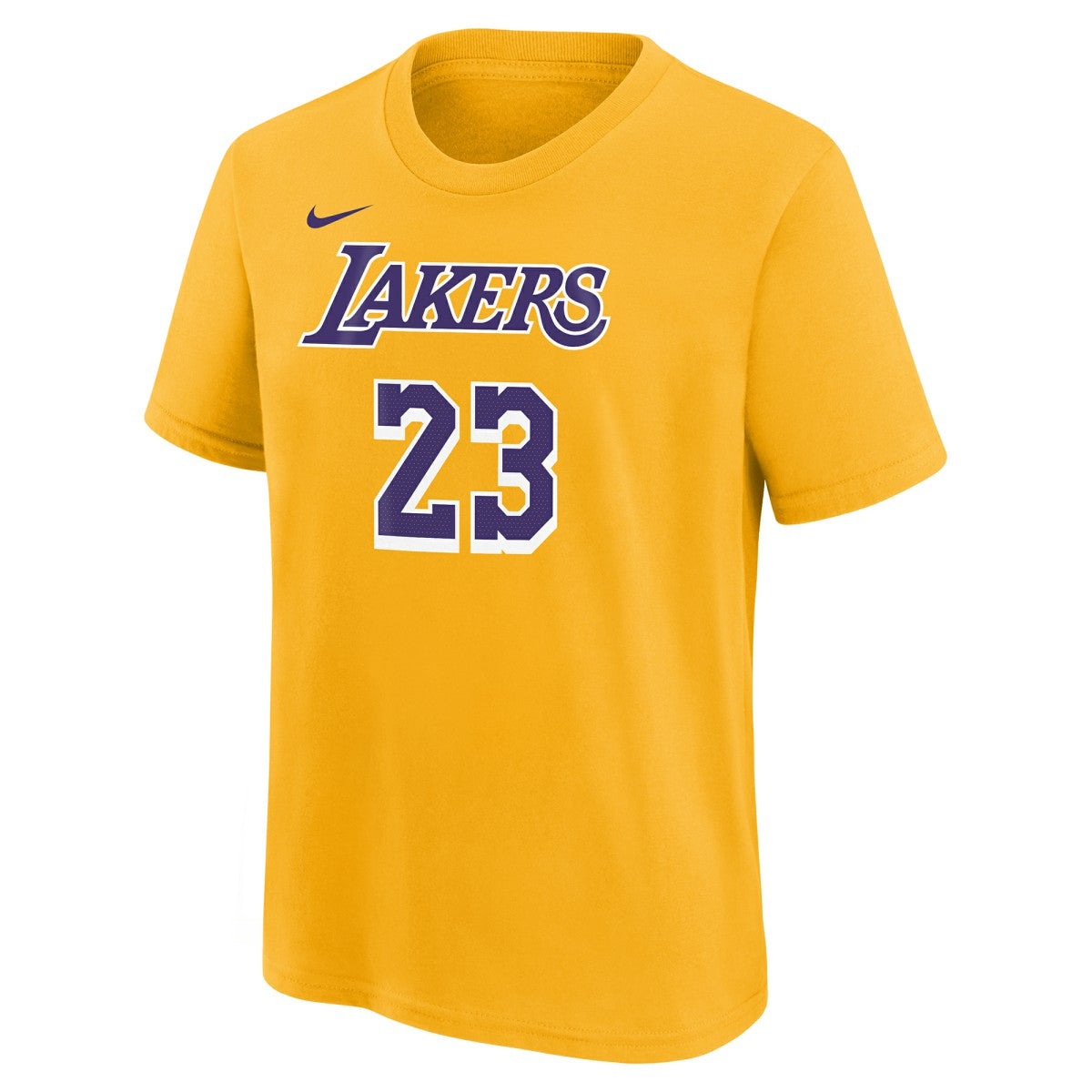 LeBron James Los Angeles Lakers Youth Icon Name & Number T-Shirt Gold