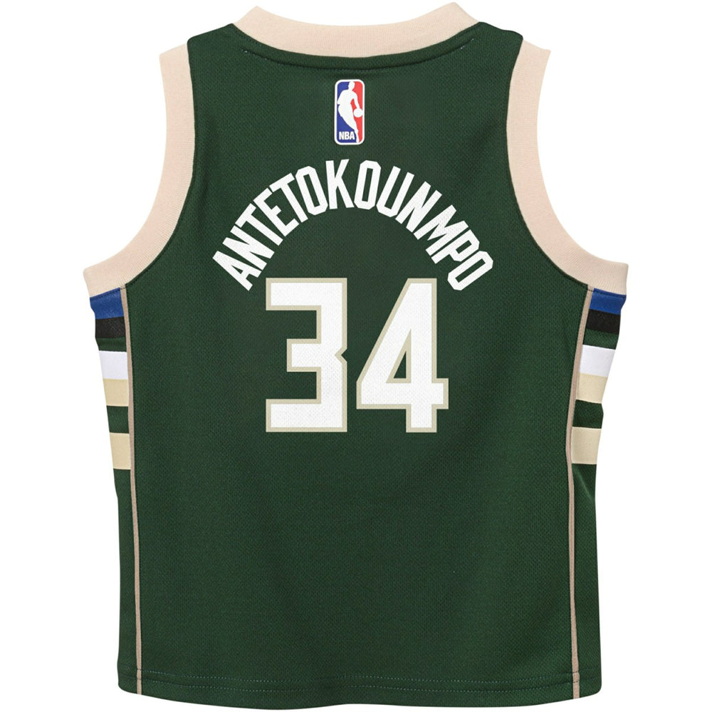 Giannis Antetokounmpo Milwaukee Bucks Preschool Swingman Player Jersey Icon Edition Hunter Green | Nike US