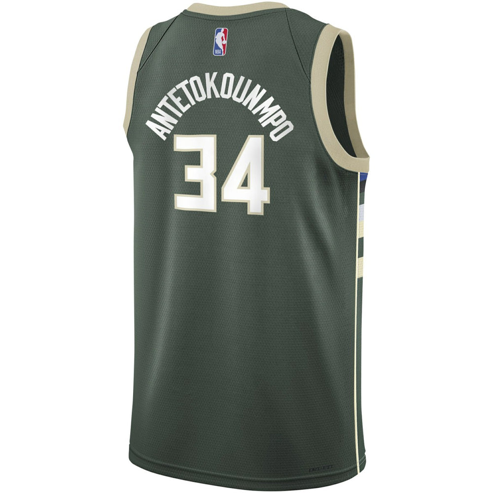 Giannis Antetokounmpo Milwaukee Bucks Youth Swingman Jersey Icon Edition Hunter Green | Nike discount