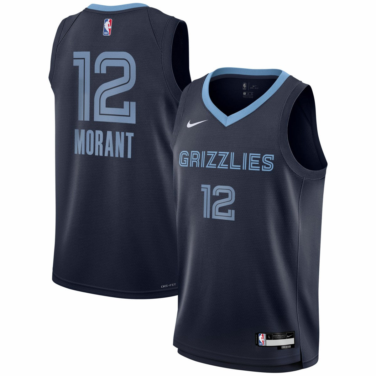 Ja Morant Memphis Grizzlies Youth Swingman Jersey Icon Edition Navy | Nike